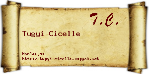 Tugyi Cicelle névjegykártya